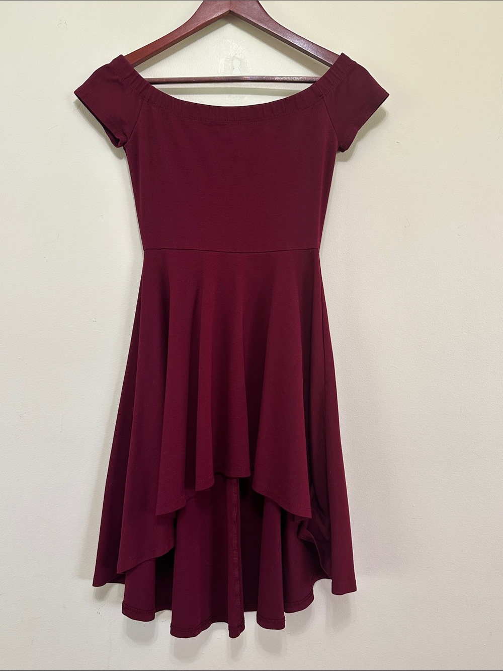 Windsor Deep Berry Off-Shoulder Dress